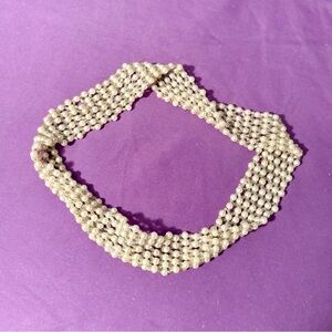 Vintage 80’s Elegant Ivory Seed Pearl Stretch Headband